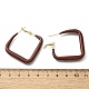 Серьги-кольца из латуни с ромбами EJEW-A121-12D-G-3