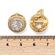 Серьги-клипсы из латунного микро-паве с прозрачными фианитами EJEW-H154-11B-G-5
