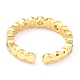 Регулируемые настоящие позолоченные латунные кольца на пальцы 18k с эмалью RJEW-L071-22G-4