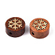 Натуральные сандаловые бусины и латунные бусины WOOD-T032-33C-2