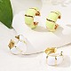 Серьги-каффы в форме буквы С из латуни EJEW-D321-04G-3