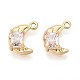 Латунные микро проложить кубического циркония подвески KK-T071-42G-1