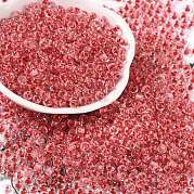 Прозрачные внутри цветные стеклянные бусины SEED-A032-04J