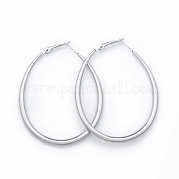 Серьги-кольца из нержавеющей стали 201 EJEW-N052-03A-01