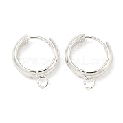 201 фурнитура для сережек-колец Huggie Hoop из нержавеющей стали STAS-P283-01W-S