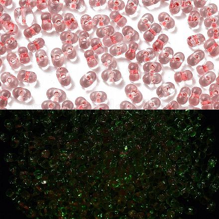 Светящиеся стеклянные бусины SEED-A033-07M-1