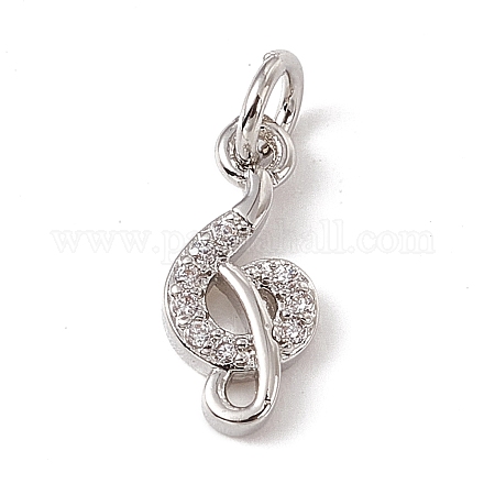 Латунные микро проложить кубического циркония подвески ZIRC-F132-98P-1
