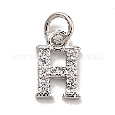 Буквица из латуни с подвесками из кубического циркония KK-Q814-26H-P-1