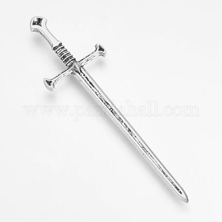 Тибетском стиле сплава кабошоны TIBEP-Q064-69AS-RS-1
