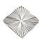 Non-Tarnish 304 Stainless Steel Pendants, Rhombus Charm, Stainless Steel Color, 31x31x2mm, Hole: 1.6mm