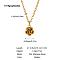Stainless Steel Rose Pendant Necklaces for Women, Golden, 16.14 inch(41cm)