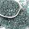 Transparent Inside Colours Glass Seed Beads, Round Hole, Round, Dark Cyan, 4x3mm, Hole: 1.4mm, about 142pcs/10g