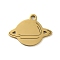 304 Stainless Steel Pendants, Laser Cut, Real 18K Gold Plated, Planet, 12.5x16x1mm, Hole: 1mm