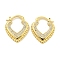 Rack Plating Brass Micro Pave Cubic Zirconia Heart Hoop Earrings for Women, Long-Lasting Plated, Cadmium Free & Lead Free, Real 18K Gold Plated, 21.5x1.5mm