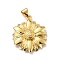 Eco-Friendly Brass Pendants, Long-Lasting Plated, with Natural Pearl, Cadmium Free & Lead Free, Flower, Real 18K Gold Plated, 24x20x3mm, Hole: 4.5x3.4mm