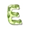 Transparent Resin Alphabet Pendants, Letter Charms, Letter.E, 41~45x33~52.5x8mm, Hole: 3.5mm