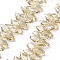 Electroplate Rhombus Glass Beads Strands, Faceted, Pear Lurster Plated, Lemon Chiffon, 13x8x4mm, Hole: 1.2mm, about 99~100pcs/strand, 15.35''(39cm)