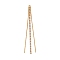 Brass Micro Pave Clear Cubic Zirconia Big Pendants, Ball Chain Tassel, Real 18K Gold Plated, 91x4x2mm, Hole: 2mm