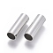 Tarnish Resistant 304 Stainless Steel Tube Beads, Stainless Steel Color, 25x9mm, Hole: 8mm