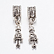 Tibetan Style Alloy European Dangle Charms, Large Hole Pendants, Soldier, Antique Silver, 28mm, Pendant: 18x6x3.5mm, Hole: 4.5mm
