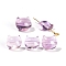 Natural Amethyst Faceless Cat Head Beads, 10~15mm