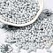 Opaque Colours Luster Glass Seed Beads, Peanut, Gainsboro, 6x3.5x3mm, Hole: 1mm, about 161pcs/10g