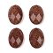 Synthetic Goldstone Cabochons, Faceted, Oval, 18x13x6mm