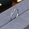 Hollow Moon Phase 304 Stainless Steel Finger Rings, Stainless Steel Color, US Size 6(16.5mm)