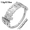 Non-Tarnish Adjustable Stainless Steel Constellations Cuff Ring for Couples, Simple and Personalized Design, Stainless Steel Color, Aquarius, Inner Diameter: 17mm
