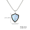 Vintage Shield Pendant Necklaces with Black Agate Inlay, Stainless Steel Fashion Jewelry, Stainless Steel Color, 23.23 inch(59cm)