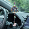 Natural Amethyst Chips Tree of Life Pendant Decorations, with Brass Finding, for Car Hanging Ornaments, Purple, 260x90mm