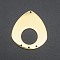 201 Stainless Steel Chandelier Components Links, Teardrop, Laser Cut, Golden, 35x31.5x1mm, Hole: 1.6mm