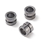 304 Stainless Steel Beads, Column, Grooved Beads, Gunmetal, 10x8mm, Hole: 6.5mm