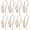 Beebeecraft 20Pcs Cubic Zirconia Earring Hooks 18K Gold Plated Crystal CZ Horse Eye Ear Wire Earring Posts Ear Wires with Dangle Loops for DIY Jewelry Earring Making Findings