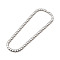 Clear Cubic Zirconia Tennis Necklace, 304 Stainless Steel Link Chain Necklace for Women, Stainless Steel Color, Link: 6x6x5mm, 17.72 inch(45cm)