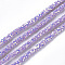 Eco-Friendly PVC Tubular Synthetic Rubber Cord, Hollow Pipe, with Paillette, Medium Purple, 5~6mm, Hole: 2mm, about 54.68 yards(50m)/bundle