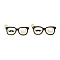 Father's Day Alloy Enamel Pendants, Golden, Glasses, 29x14x1mm, Hole: 1.8mm
