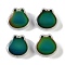 Two Tone Glass Mood Beads, Temperature Sensing Color Changing Beads, Rabbit, Clear, 14x14x6mm, Hole: 1.2mm