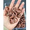 Natural Sesame Jasper Finger Rings, Inner Diameter: 17~20mm
