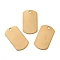 Ion Plating(IP) 201 Stainless Steel Pendant, Rectangle, Real 18K Gold Plated, 35x19.5x1mm, Hole: 3mm
