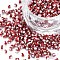 8/0 Glass Seed Beads, Opaque Colours Seep, Crimson, 3mm, hole:1mm