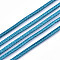 Korean Waxed Polyester Cords, for Jewelry Making, Deep Sky Blue, 2mm, about 10m/roll