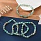 Natural Amazonite Bead Stretch Bracelets, Tumbled Stone, Nuggets, Inner Diameter: 2~2-1/4 inch(5.2~5.6cm)