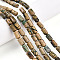 Natural Verdite Stone Beads Strands, Barrel, 9.5~10.5x6~7mm, Hole: 0.7mm, about 38pcs/strand, 15.16~15.35 inch(38.5~39cm)