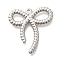 304 Stainless Steel Pendants, Bowknot Charm, Stainless Steel Color, 29x28x3mm, Hole: 1.6mm