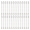 30Pcs 304 Stainless Steel Curb Chain Extender, End Chains with Lobster Claw Clasps and Heart Chain Tabs, Stainless Steel Color, 75mm