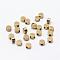 Brass Beads, Nickel Free, Flat Round, Raw(Unplated), 6x3mm, Hole: 1.5mm