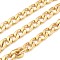 PVD Vacuum Plating 304 Stainless Steel Cuban Link Chains, Unwelded, with Spool, Golden, 22.5x15x4mm, 16.4 Feet(5m)/roll