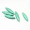 Synthetic Turquoise Gemstone Pendants, Rice, Dyed , Turquoise, 31x8x6mm, Hole: 1.5mm