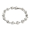 Non-Tarnish 304 Stainless Steel Ring Link Chain Bracelet, Stainless Steel Color, 8 inch(20.3cm)
